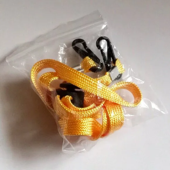 ๐ฏ 10 for $12 / Adjustable Yellow Hat Strap Clips / Face Mask Cord - Picture 2 of 6